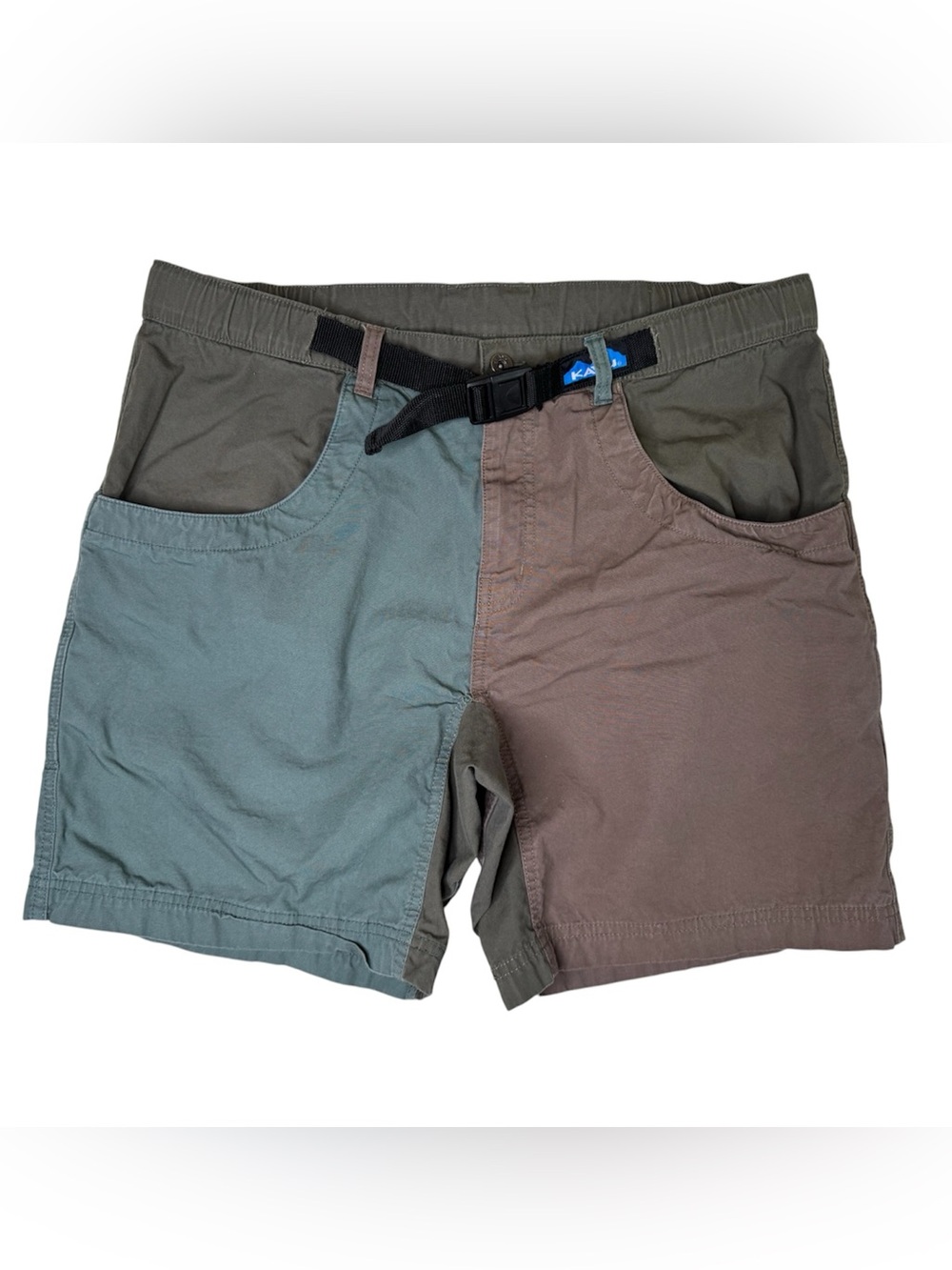 KAVU Chilli Lite Colorblock Patchwork Outdoor Camping Hiking Shorts Men's Large